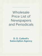 Wholesale Price List of Newspapers and Periodicals