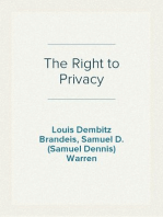 The Right to Privacy