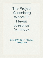 The Project Gutenberg Works Of Flavius Josephus
An Index
