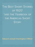 The Best Short Stories of 1920
and the Yearbook of the American Short Story