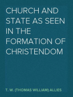 Church and State as Seen in the Formation of Christendom