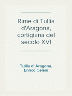 Rime di Tullia d'Aragona, cortigiana del secolo XVI