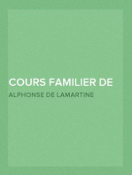 Cours Familier de Littérature (Volume 22)
Un entretien par mois