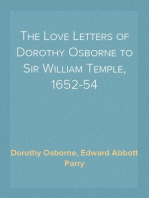 The Love Letters of Dorothy Osborne to Sir William Temple, 1652-54