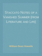 Staccato Notes of a Vanished Summer (from Literature and Life)