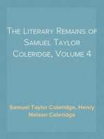 The Literary Remains of Samuel Taylor Coleridge, Volume 4