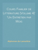 Cours Familier de Littérature (Volume 4)
Un Entretien par Mois