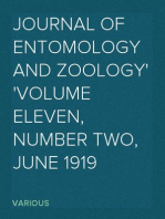 Journal of Entomology and Zoology
Volume Eleven, Number Two, June 1919