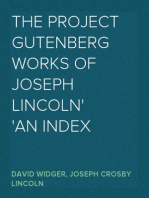 The Project Gutenberg Works Of Joseph Lincoln
An Index