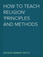 How to Teach Religion
Principles and Methods