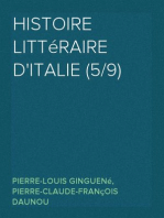 Histoire littéraire d'Italie (5/9)
