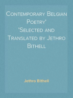 Contemporary Belgian Poetry
Selected and Translated by Jethro Bithell