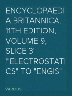 Encyclopaedia Britannica, 11th Edition, Volume 9, Slice 3
"Electrostatics" to "Engis"