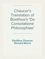 Chaucer's Translation of Boethius's 'De Consolatione Philosophiae'