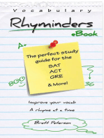 Vocabulary Rhyminders: SAT, ACT and GRE Word Rhyme Study Guide