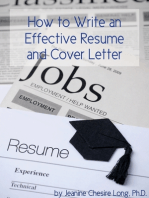 How to Write an Effective Resume and Cover Letter