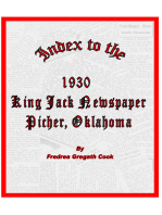 Index to the 1930 King Jack Newspaper Picher, Oklahoma