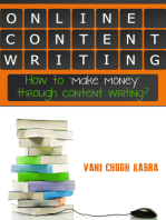 Online Content Writing- How To Make Money Through Content Writing
