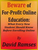 Beware of For-Profit Online Education: What Every New Student Should Know Before Enrolling Online