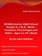 Middle (Junior High) School ‘Grades 6, 7 & 8 - Math – Fractions, Percentages and Ratio – Ages 11-14’ eBook