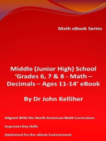 Middle (Junior High) School ‘Grades 6, 7 & 8 - Math – Decimals – Ages 11-14’ eBook