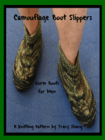 Camouflage Boot Slippers Dorm Boots for Men Knitting Pattern