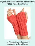 Plymouth Encore Worsted Yarn Knitting Pattern F236S Fingerless Gloves