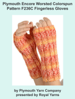 Plymouth Encore Worsted Colorspun Yarn Knitting Pattern F236C Fingerless Gloves