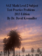 SAT Math Level 2 Subject Test Practice Problems 2013 Edition