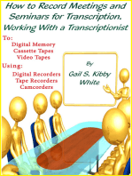 How To Record Meetings And Seminars For Transcription. Working With a Transcriptionist.