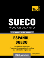 Vocabulario Español-Sueco: 5000 Palabras Más Usadas