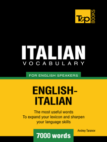studie kone anbefale Italian Vocabulary for English Speakers: 7000 Words by Andrey Taranov -  Ebook | Scribd