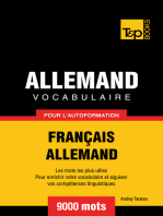 Vocabulaire Français-Allemand pour l'autoformation: 9000 mots