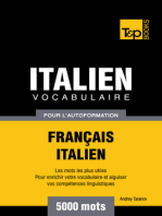 Vocabulaire Français-Italien pour l'autoformation: 5000 mots