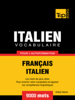 Vocabulaire Français-Italien pour l'autoformation: 9000 mots