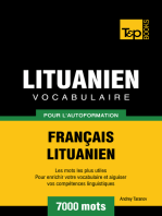Vocabulaire Français-Lituanien pour l'autoformation: 7000 mots