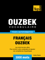 Vocabulaire Français-Ouzbek pour l'autoformation: 3000 mots