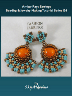 Amber Rays Earrings Beading & Jewelry Making Tutorial Series I24