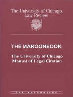 The Maroonbook: The University of Chicago Manual of Legal Citation