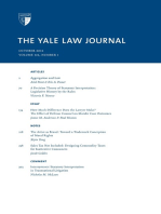 Yale Law Journal: Volume 122, Number 1 - October 2012