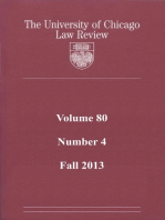 University of Chicago Law Review: Volume 80, Number 4 - Fall 2013