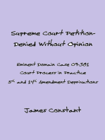 Supreme Court Eminent Domain Case 09-381 Denied Without Opinion