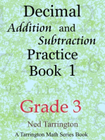 Decimal Addition and Subtraction Practice Book 1, Grade 3