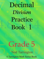 Decimal Division Practice Book 1, Grade 5