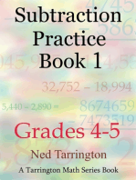 Subtraction Practice Book 1, Grades 4-5