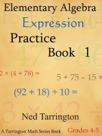Elementary Algebra Expression Practice Book 1, Grades 4-5