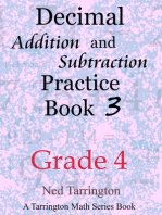 Decimal Addition and Subtraction Practice Book 3, Grade 4