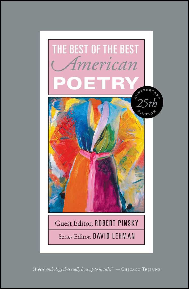 Best of the Best American Poetry by Robert Pinsky Book Read Online