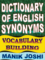 Dictionary of English Synonyms: Vocabulary Building