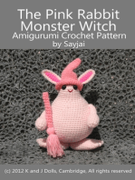The Pink Rabbit Monster Witch Amigurumi Crochet Pattern